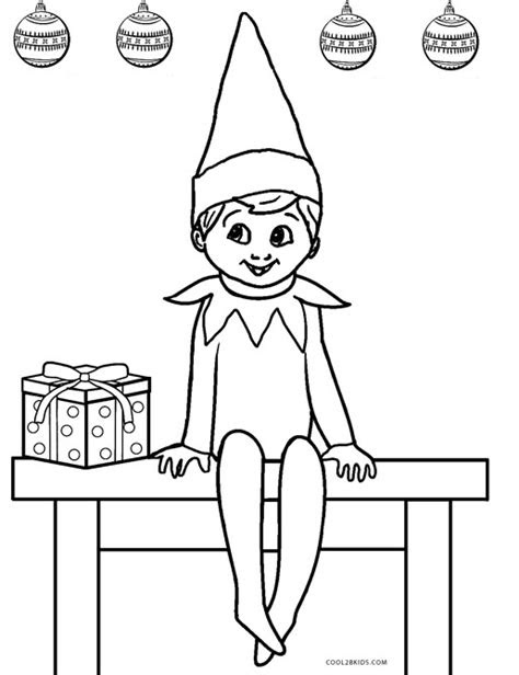 Elf on the shelf coloring pages. free printable elf coloring pages for kids