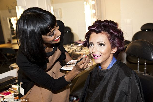 Marvellous make-up: Jade Thirlwall with Natalya Nair as preparations for the show get firmly under way