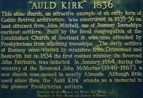 The Auld Kirk Historical Plaque