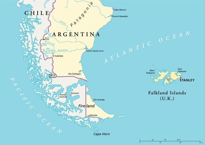 Map Of Cape Horn In South America