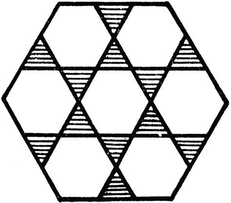 Large Hexagon Design Consisting of 7 Hexagons   ClipArt ETC