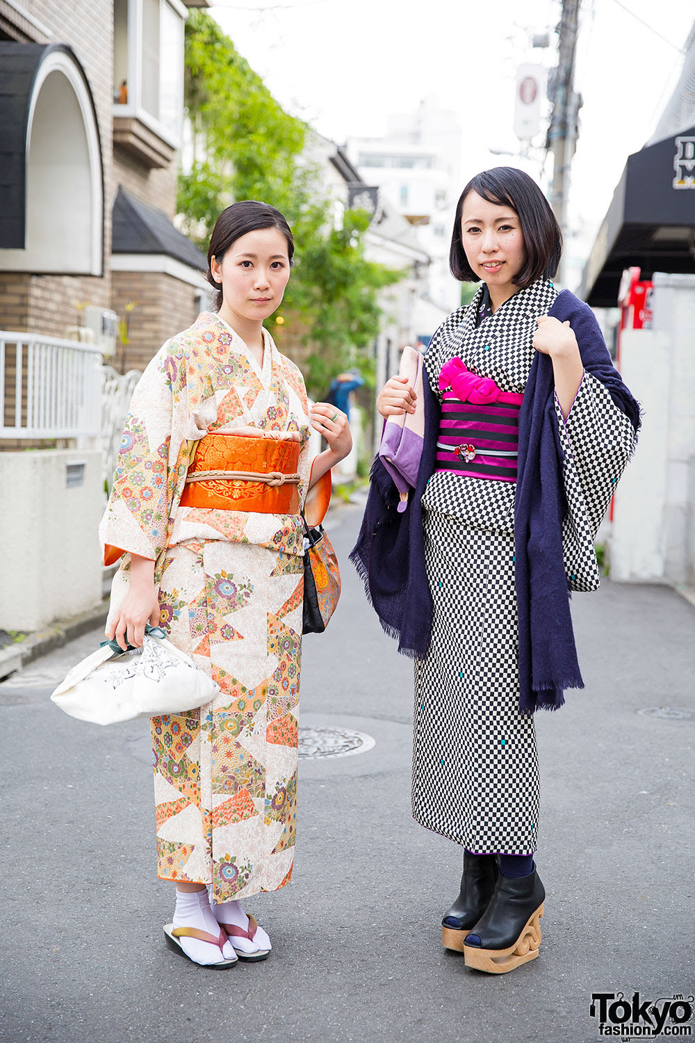 Harajuku Kimono Style w/ Tokyo135° Sandals & Jeffrey 
