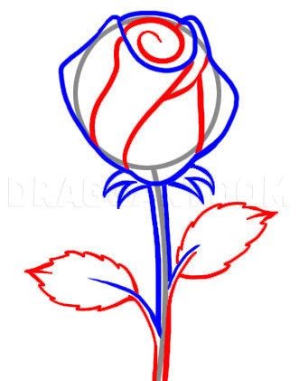 lukisan bunga rose simple