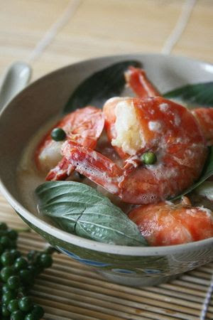 Curry vert de crevettes 2