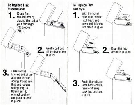 zippo lighter parts diagram
