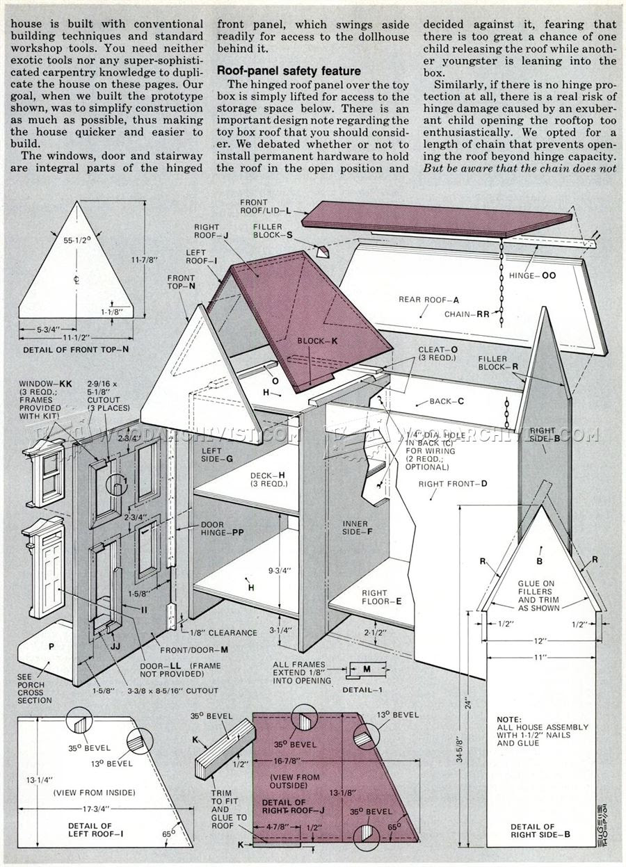 wooden doll house plans • woodarchivist