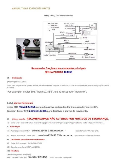 PDF Manual Rastreador Tk103b Portugues