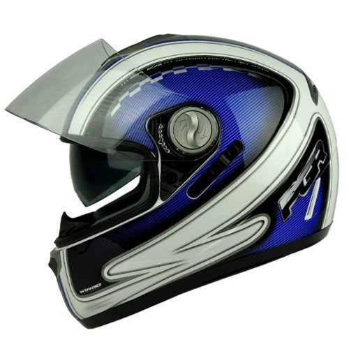 PGR DV100 CHAMPION Dual Visor DOT APPROVED Motorcycle Full Face Helmet (XS, BLUE) On Sale