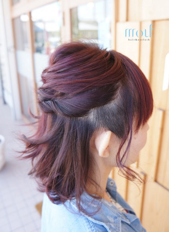 ひなまつりらしく おしゃれツーブロック女子 ヘアスタイル Mouf