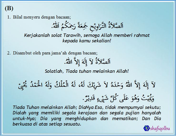 Fendi tazkirah: JANGAN SOLAT SUNAT TARAWEH BUAT TAPI SOLAT 