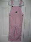 JOHN DEERE GIRLS PINK AND WHITE STRIPED OVERALLS SIZE 4T