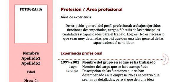 Curriculum vitae chile 2016 descargar