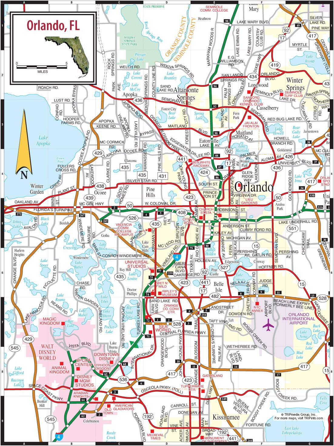 orlando area map florida Large Orlando Maps For Free Download And Print High Resolution orlando area map florida
