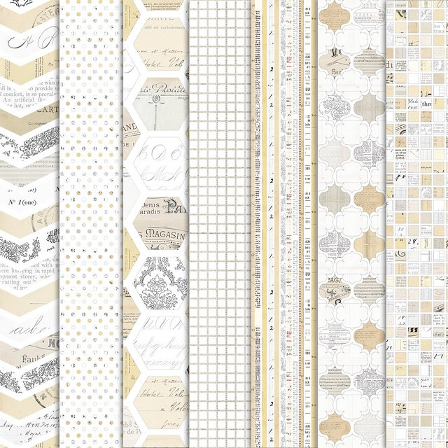 PREVIEW ephemera papers with drop shadown ONE LAYER 11 inch mel stampz