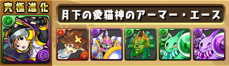 エースの究極進化素材が変更に ホルス バステト ゼウスが素体でエースが素材に パズドラまとめぷらす