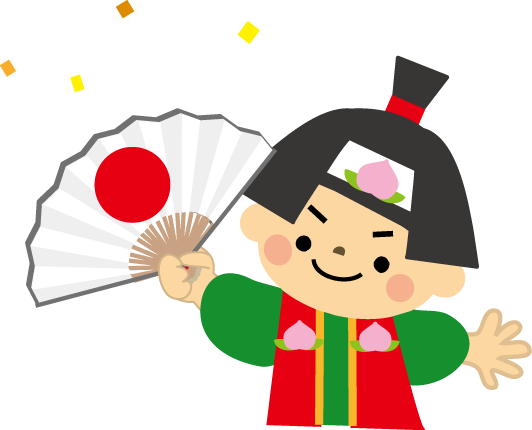 桃太郎 犬 キジ 猿 お爺さんとお婆さんのイラスト カット 挿絵 無料イラスト