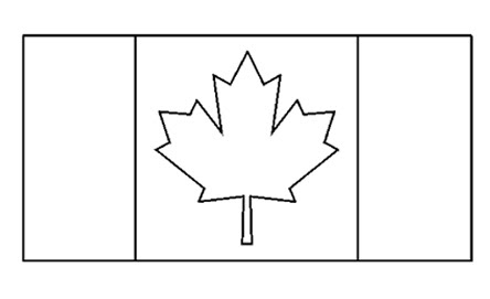 Download Canadian Flag - Free Printable - Colouring Pages
