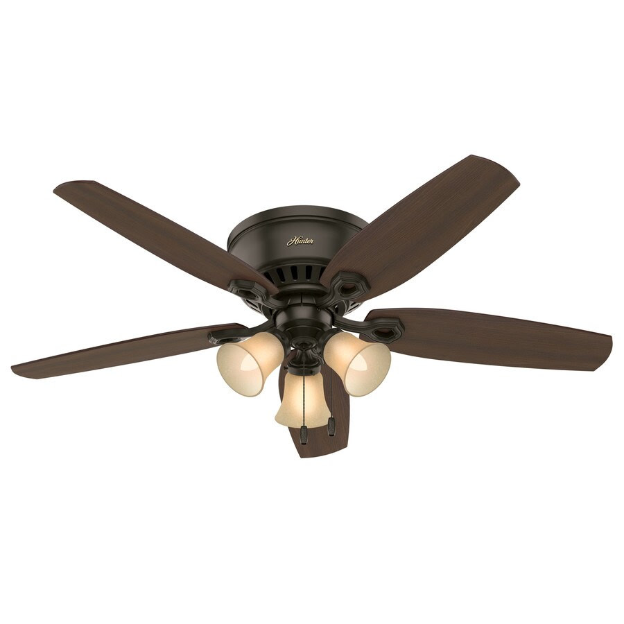 Shop Hunter Builder Low Pro 52-in New Bronze Flush Mount ...