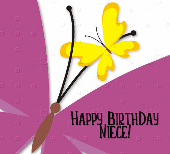 Butterflies Say Happy Birthday Niece. Free Extended Family 