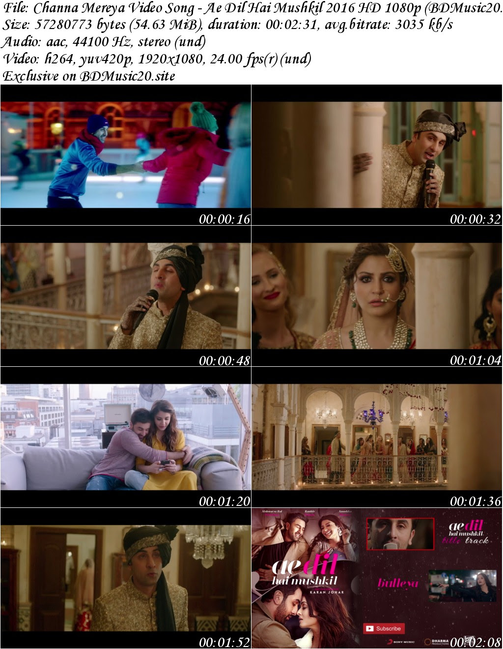 Channa Mereya – Ae Dil Hai Mushkil (2016) Khatrimaza 