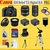 Canon EOS Rebel T2i SLR Digital Camera Kit with Canon 18-55mm IS Lens + Canon 55-250mm IS Lens