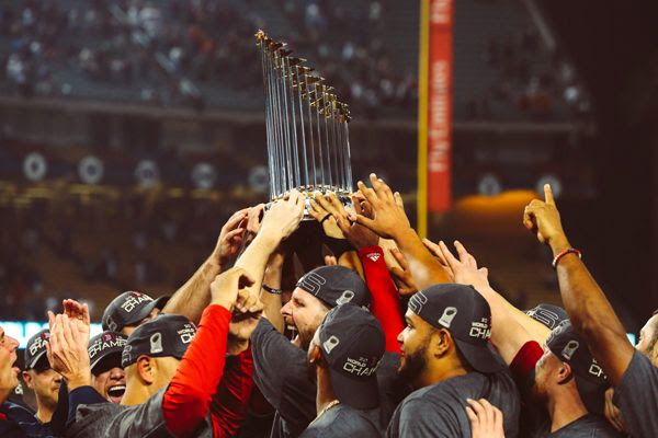 The Boston Red Sox are the new World Series champions after defeating the Los Angeles Dodgers, 5-1, in Game 5 at Dodger Stadium...on October 28, 2018.