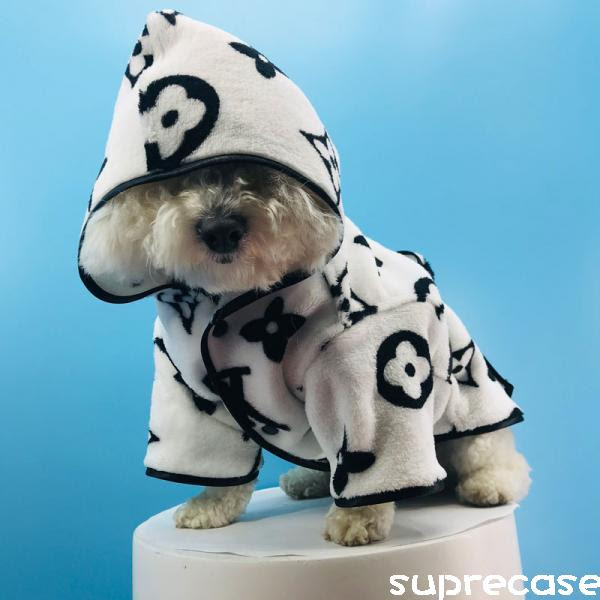 ルイヴィトン 犬の服 ペット用品 ヴィトン バスローブ ブランケット ソフト モノグラム ふわふわ