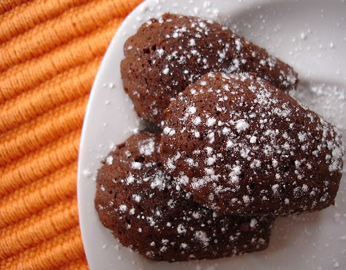 Dark chocolate madeleines