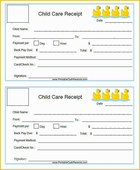 And once it looks right, you can easily print it or send it in an email. child care receipt template free of 5 daycare invoice templates