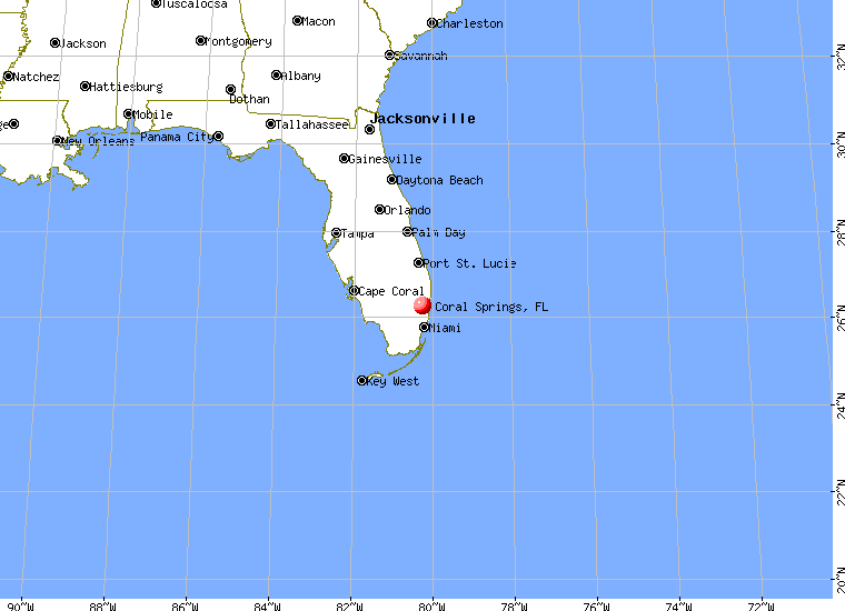 Coral Spring Florida Map