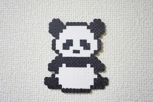 図案あり パンダの作り方 アイロンビーズ パーラービーズ用ドット絵 人生は暇つぶし