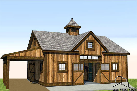 Horse Barn with Living Quarters Floor Plans | Dmax Design 