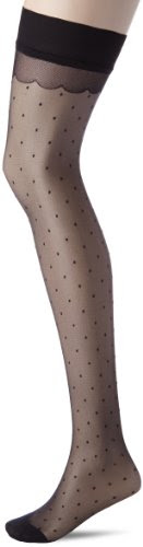  Aubade - bas autofixant - femme - noir (gentleman) - 1