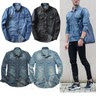 2016 Men's Casual Denim Shirts School Vintage Button Down Jean Tops Outfits Polo
