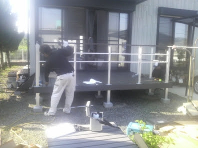 三重県多気町 ｕ様邸ウッドデッキ取付工事 現場進捗ブログ ブログ Greenart新谷土建は三重県のエクステリア 外構 ガーデン施工店です 三重県のエクステリア 外構 ガーデン工事はお任せ下さい