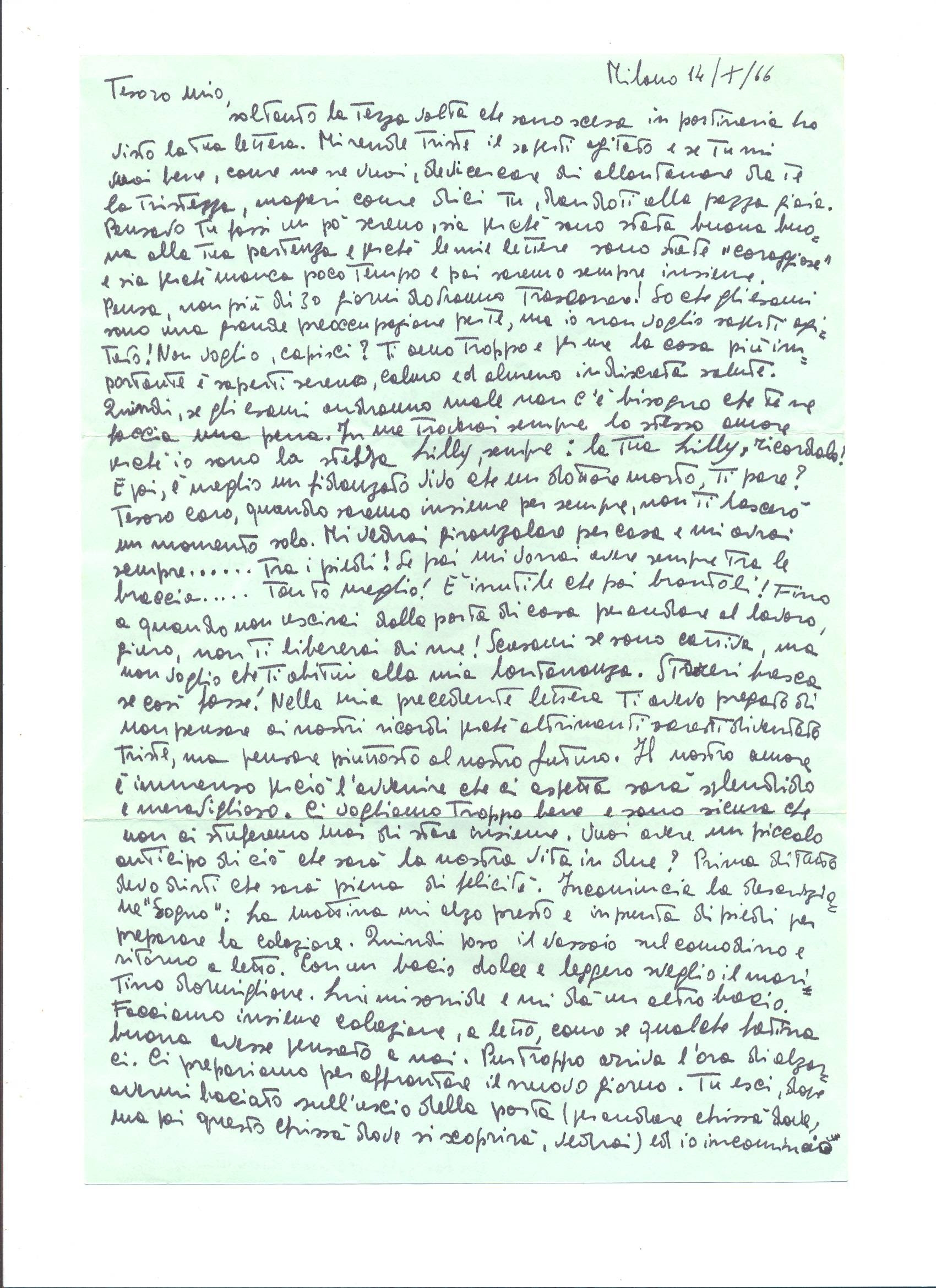 Fidanzati del 1966 – Lettera privata