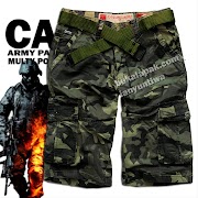 16+ Jual Celana Pendek Loreng Army, Trend Masa Kini