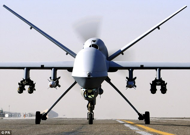 RAF Reaper drones had been carrying out surveillance over Syria but ministers had insisted it would require 'further permission' for them to use weapons in the country