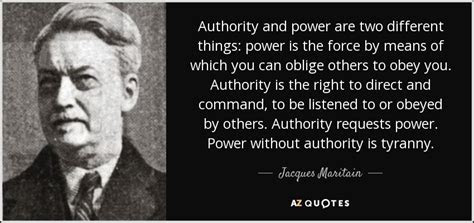 jacques maritain quote authority  power