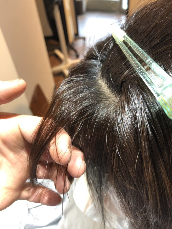 縮毛矯正で前髪の根元がカクっと折れた 根折れ修正例 ブログ 練馬の縮毛矯正 に強い美容院 Liber リベル 石神井公園駅近のプライベートヘアサロン