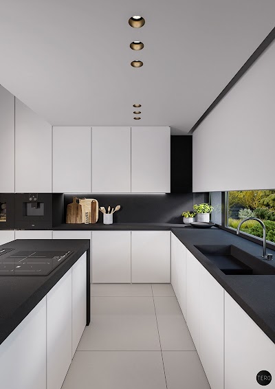 Modern Kitchen Cabinets Design Black And White