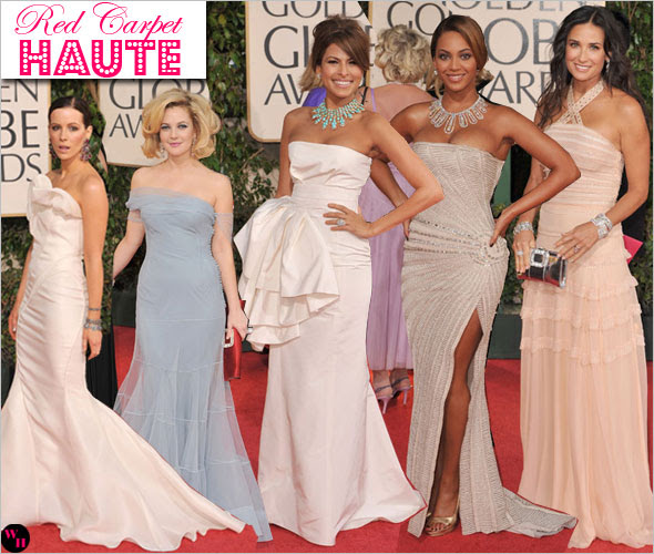 golden globes red carpet 2011 dresses. on the red carpet looking
