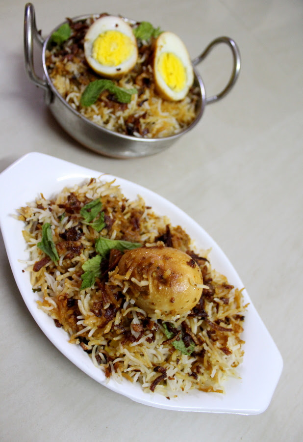 Hyderabadi Egg Biryani Recipe, Egg Dum Biryani Recipe - Yummy Indian