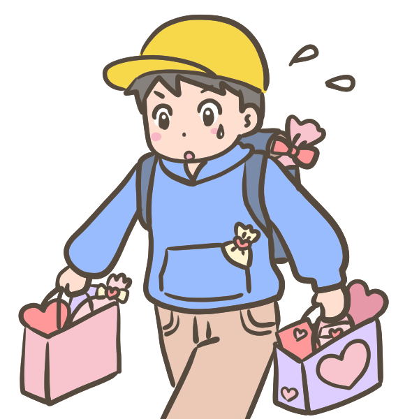 モテモテの少年のイラスト かわいいフリー素材が無料のイラストレイン