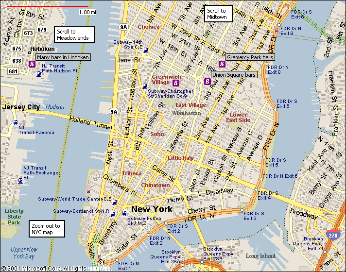 New York Map Manhattan Travelsfinderscom