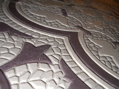 Close-up of Roseton Relief Tile