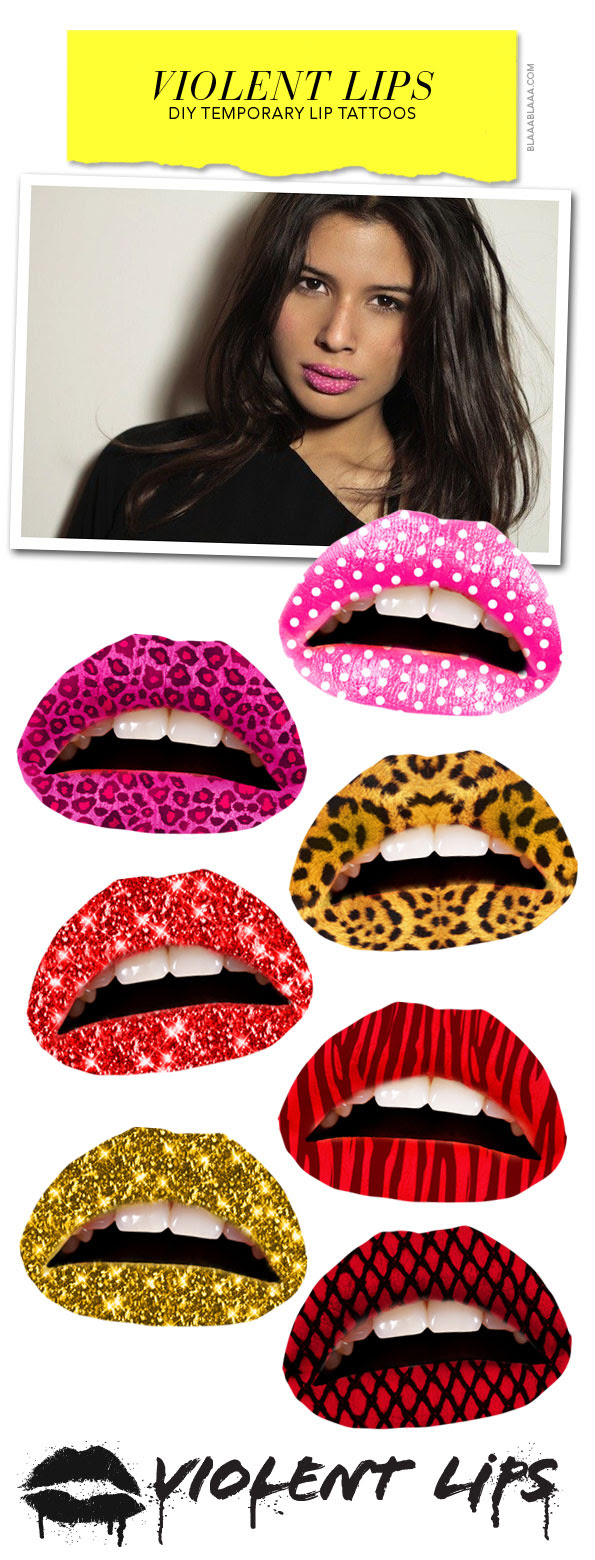 DIY temporary lip tattoos