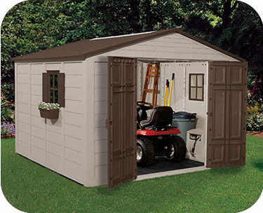Suncast 10x10 Resin Storage Shed w/ Floor &amp; Windows