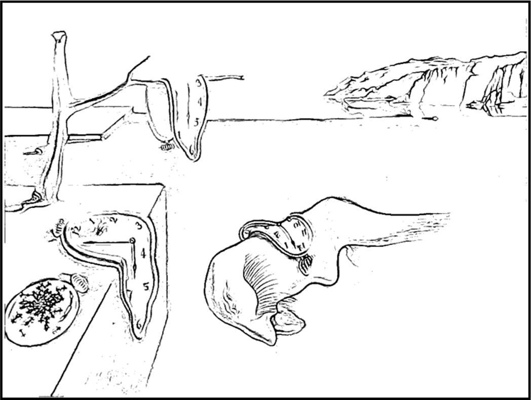 DALI LA PERSISTENZA NELLA MEMORIA POSIZIONE MONDRIAN