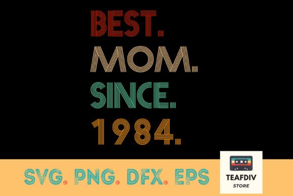 Quotes Best Mom Since_1984 Print on Demands Design by TeafDiv use them with your Cricut machine to make some adorable fall crafts! #svg #svgfile #freesvg #pumpkin #fall #cricut
